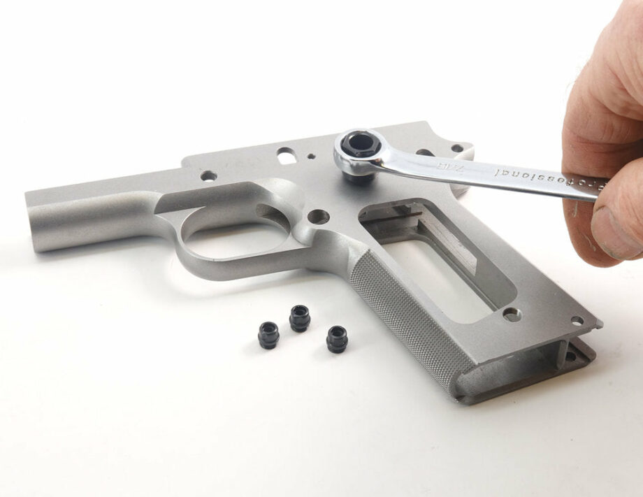 Matrix Precision Arms 1911 Quad Drive Grip Bushings, Stainless w/Wrench