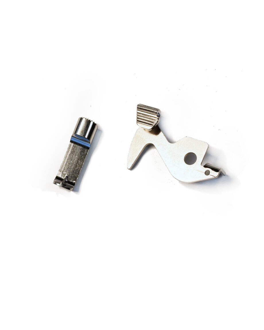 Matrix Precision Arms Nickel Extended Magazine Catch and Nickel Special Decocking Lever for Sig Sauer P Series
