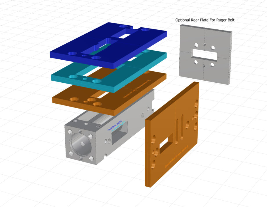 Zero Percent Optional Sides and Back Cut Jig For Using Ruger Bolts