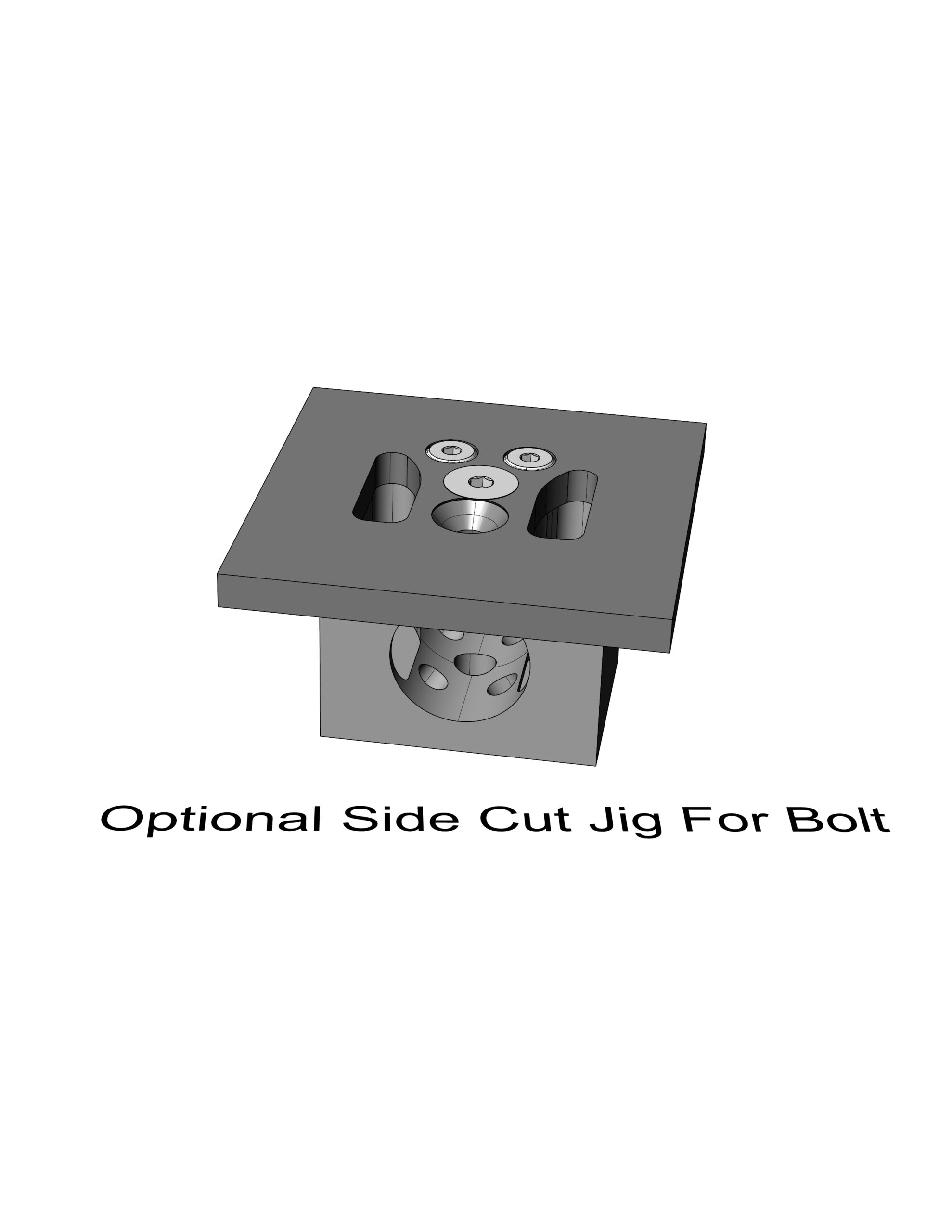 Zero Percent Optional Sides and Back Cut Jig For Using Ruger Bolts